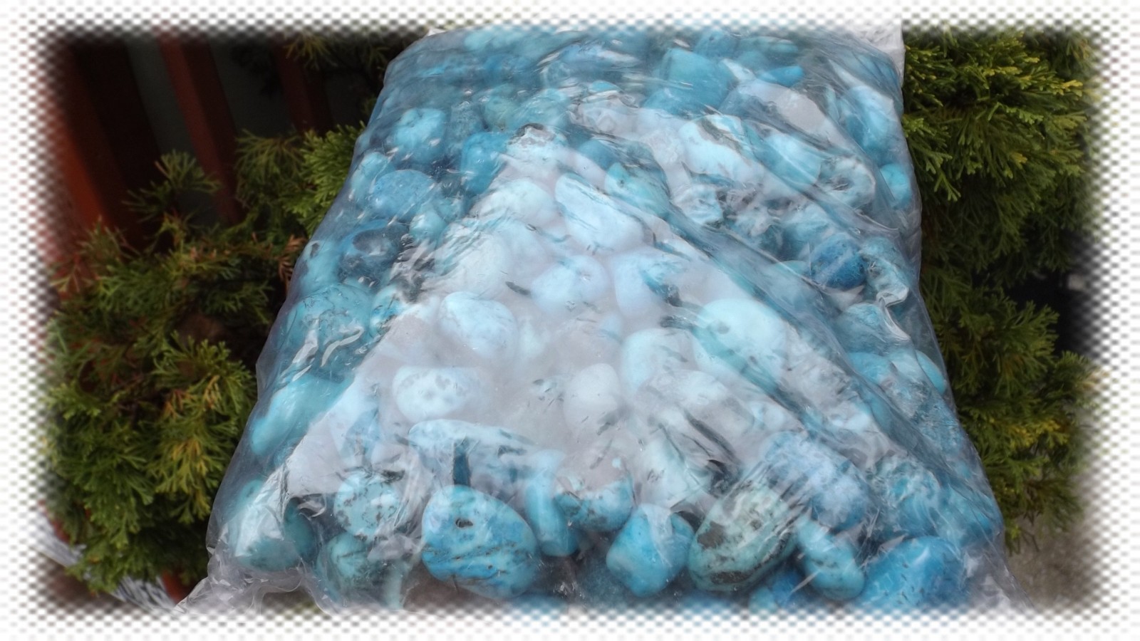 11 POUNDS TURQUOISE BLUE POLISHED STONES