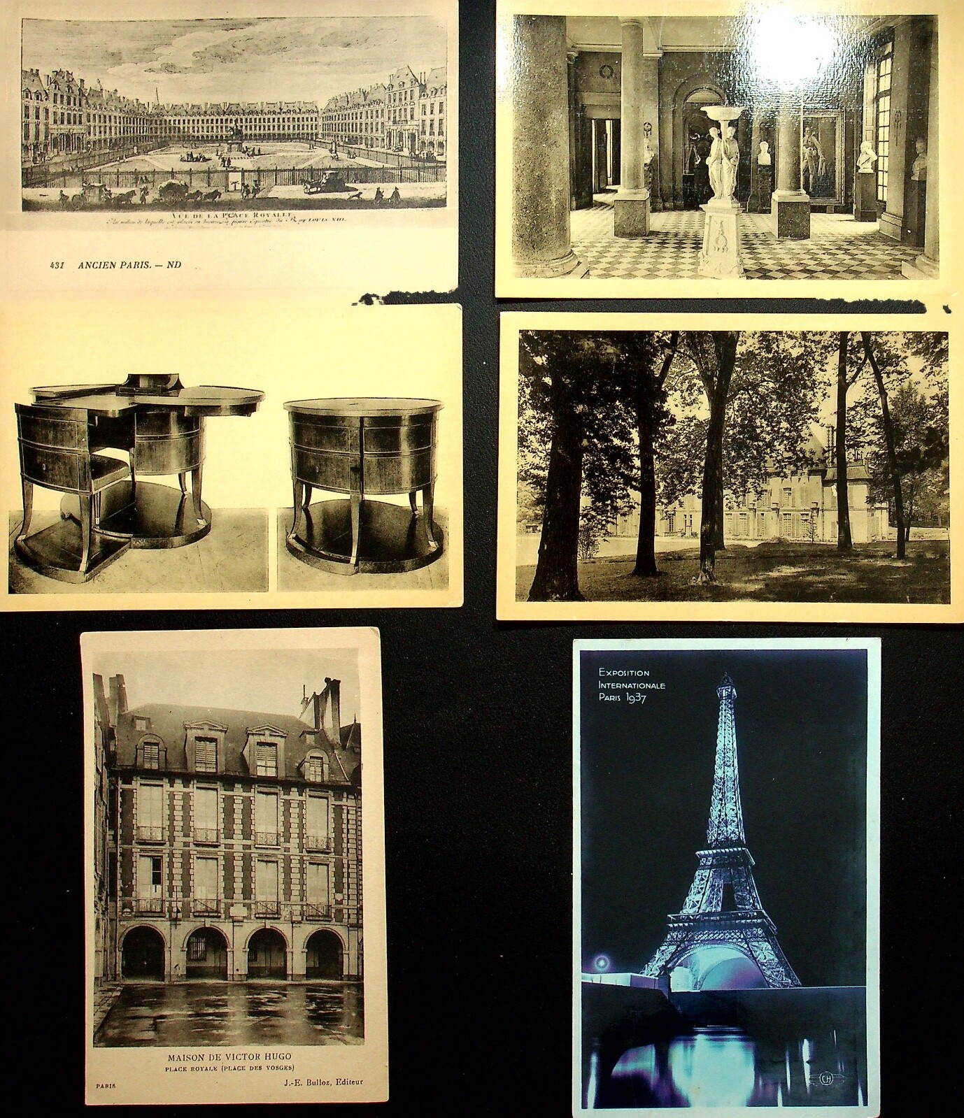 SIX PARIS FRANCE VINTAGE POSTCARDS - ZZ-18 SIX PARIS FRANCE VINTAGE POSTCARDS - ZZ-18