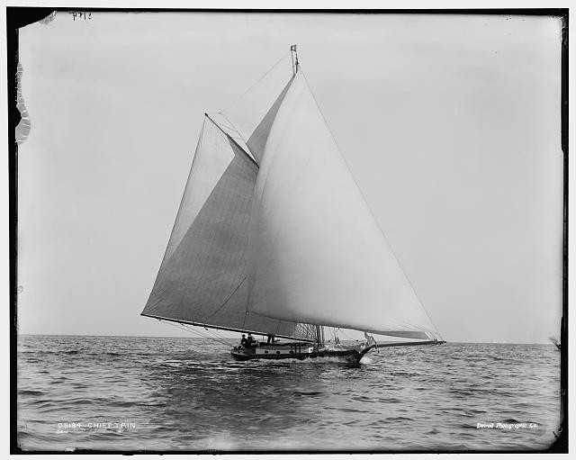 Photo:Chieftain Sailboat at Sea c1890
