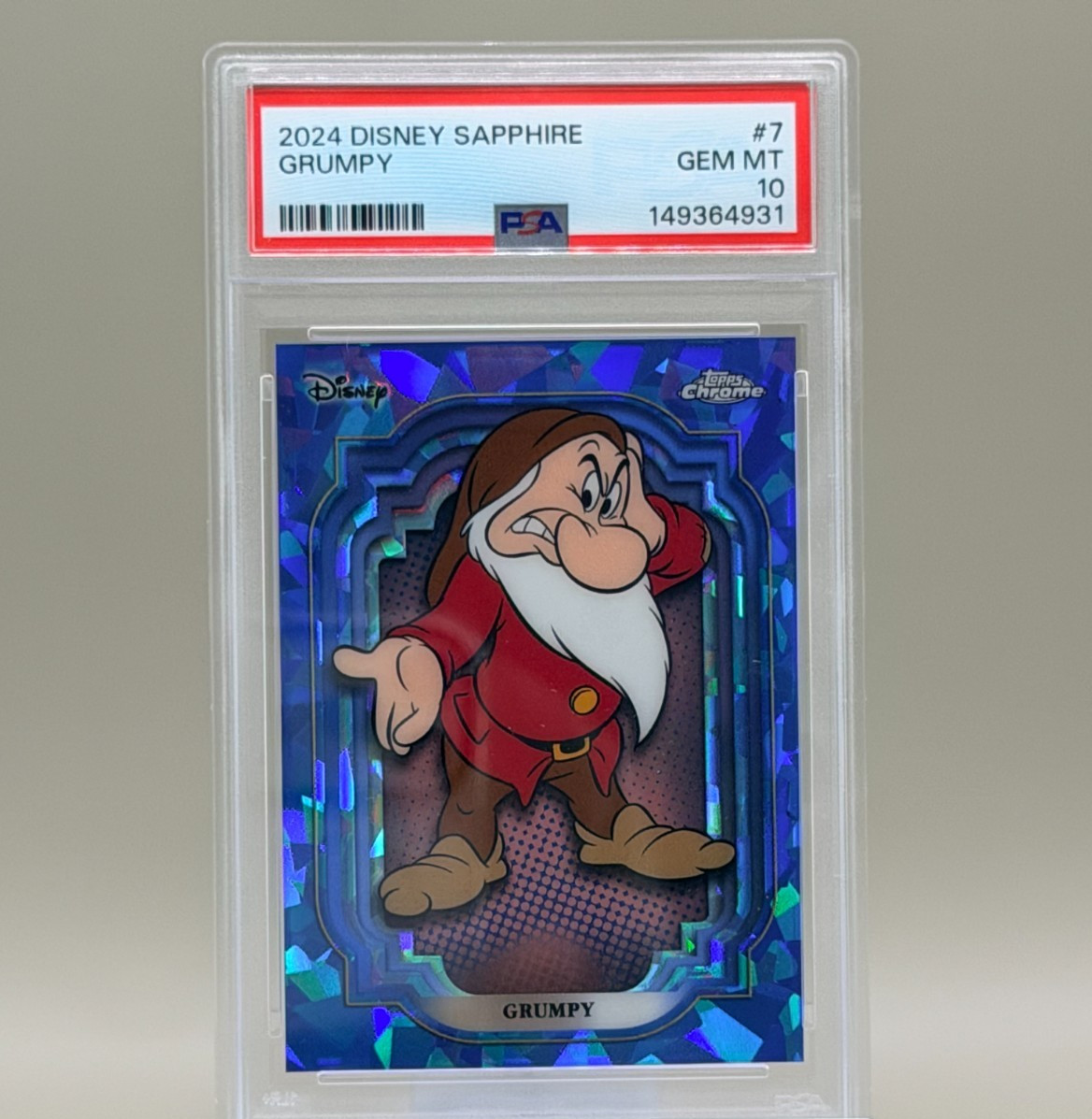 2024 Topps Chrome Disney Sapphire Grumpy PSA 10 2024 Topps Chrome Disney Sapphire Grumpy PSA 10