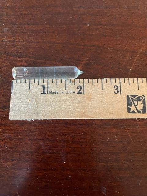 STANLEY No. 208 -  1   3/4”  REPLACEMENT LEVEL GLASS VIAL - NOS