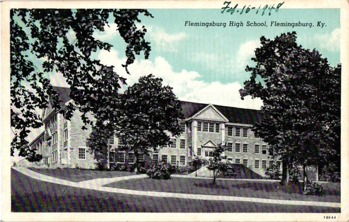 Postcard, Vintage, Flemingsburg High School, Flemingsburg, Kentucky