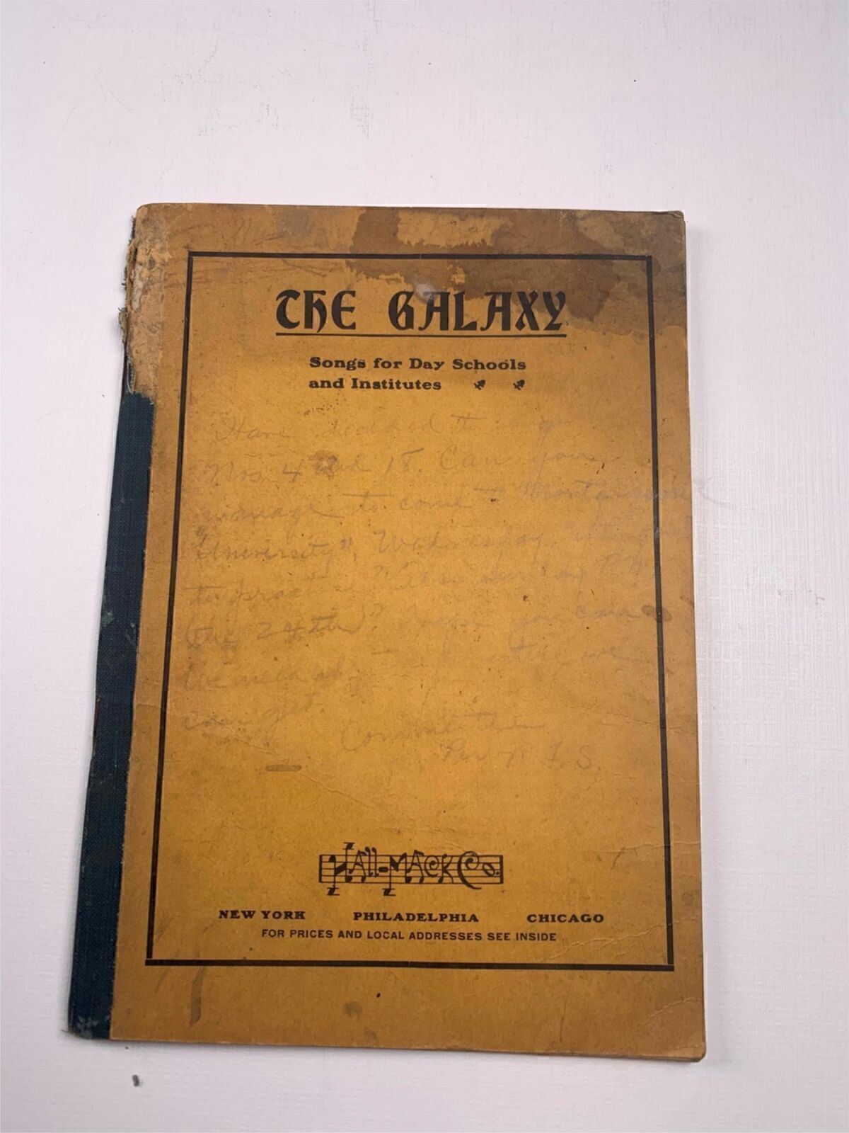 Antique The Galaxy Songs for Day Schools + Institutes 1912 Hall-Mack Co Antique The Galaxy Songs for Day Schools + Institutes 1912 Hall-Mack Co