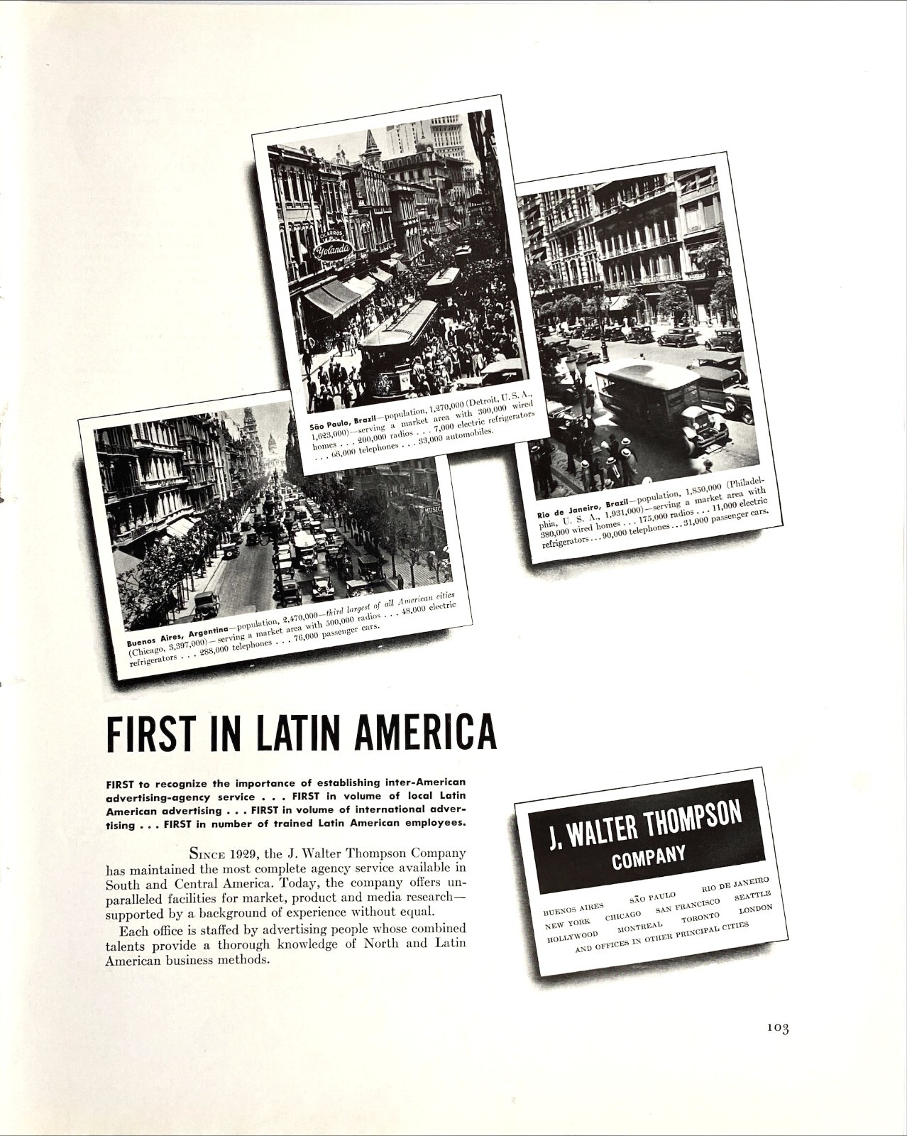 J Walter Thompson Co Market, Product And Media Research 1941 Vtg Mag Print Ad