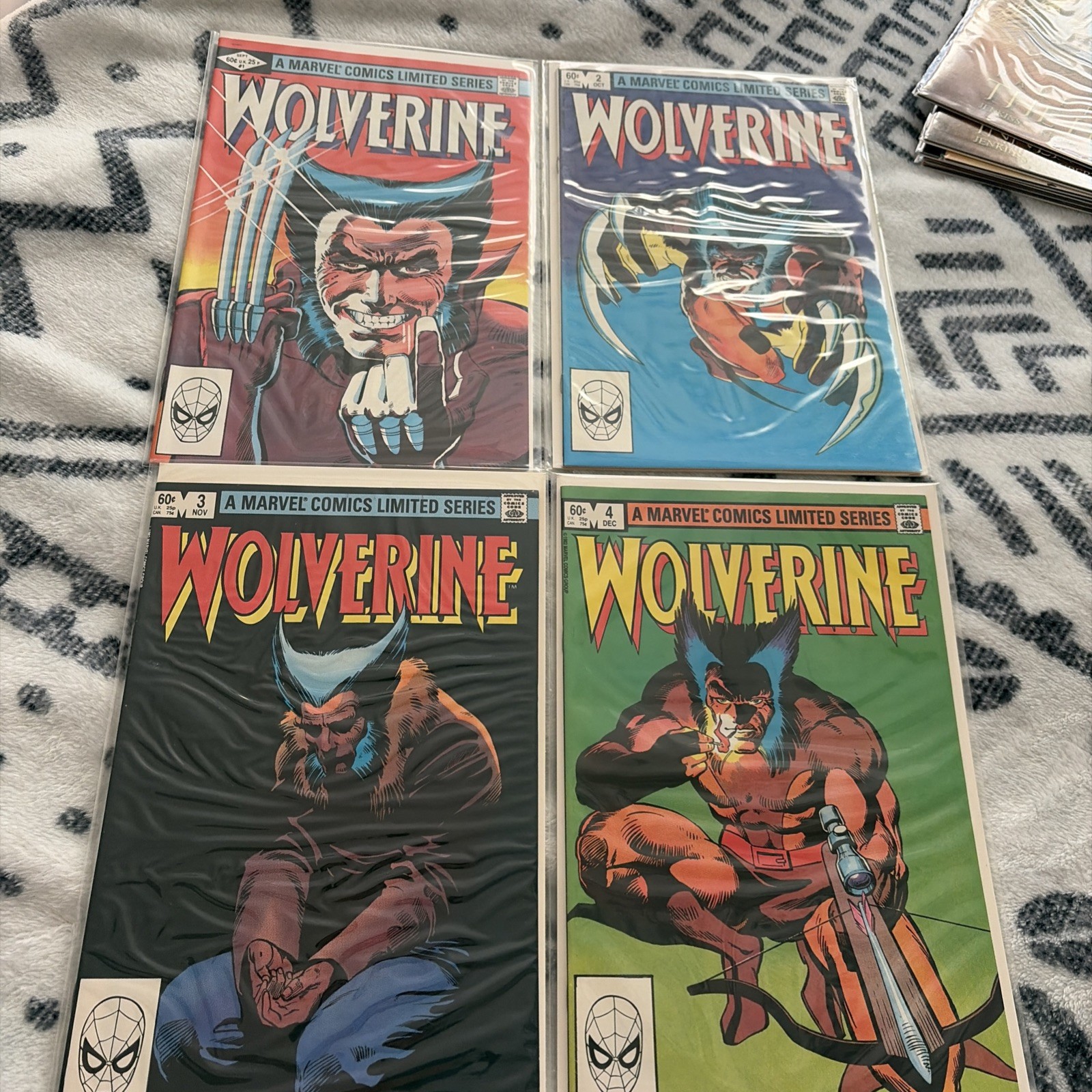 Wolverine Limited Series Frank Miller #1-4 Complete Set 1982