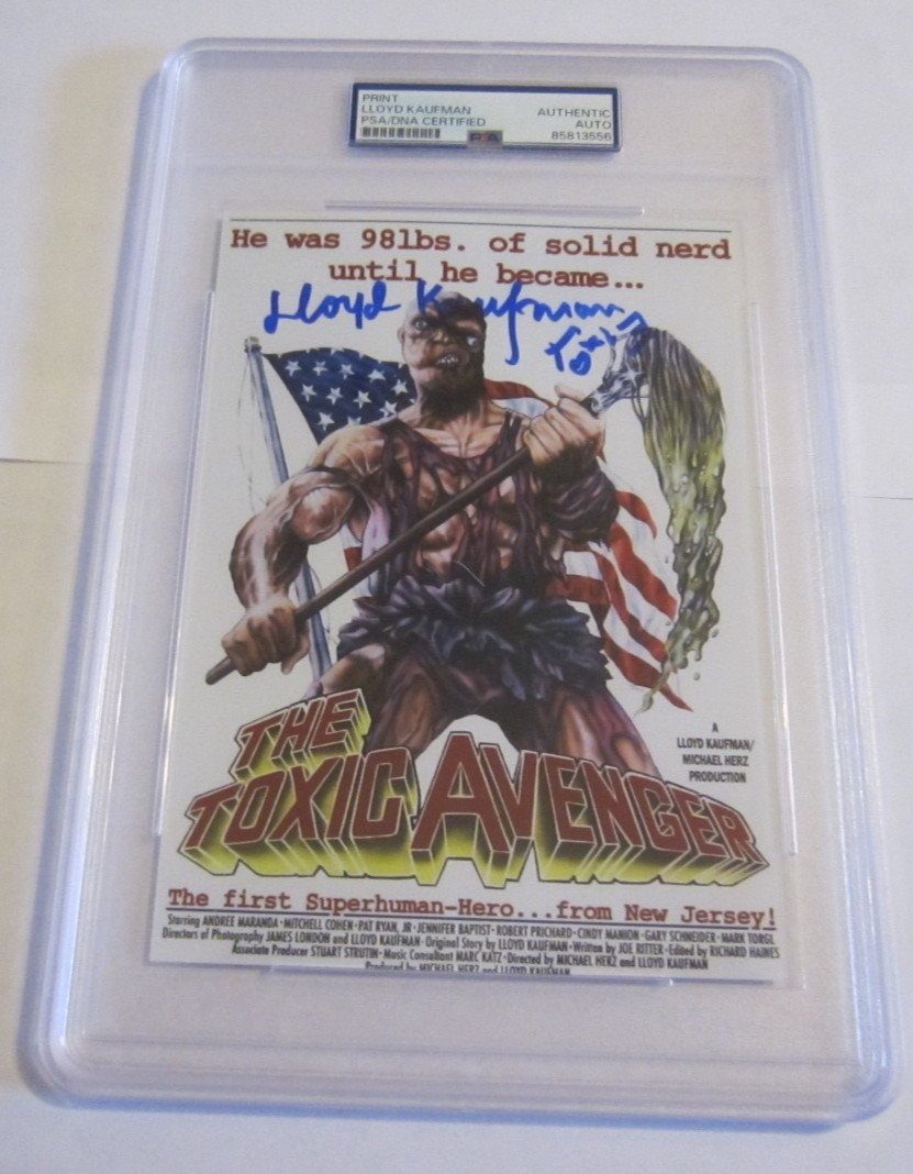 Lloyd Kaufman Toxic Avenger 5x7 photo signed autographed Troma films owner PSA