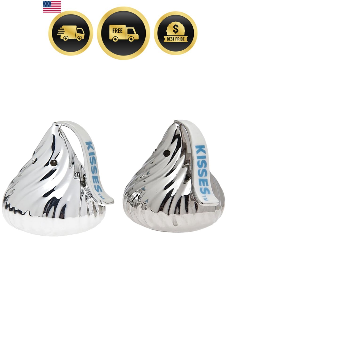 Hershey\'s Kisses Chocolate Salt and Pepper Shaker Set