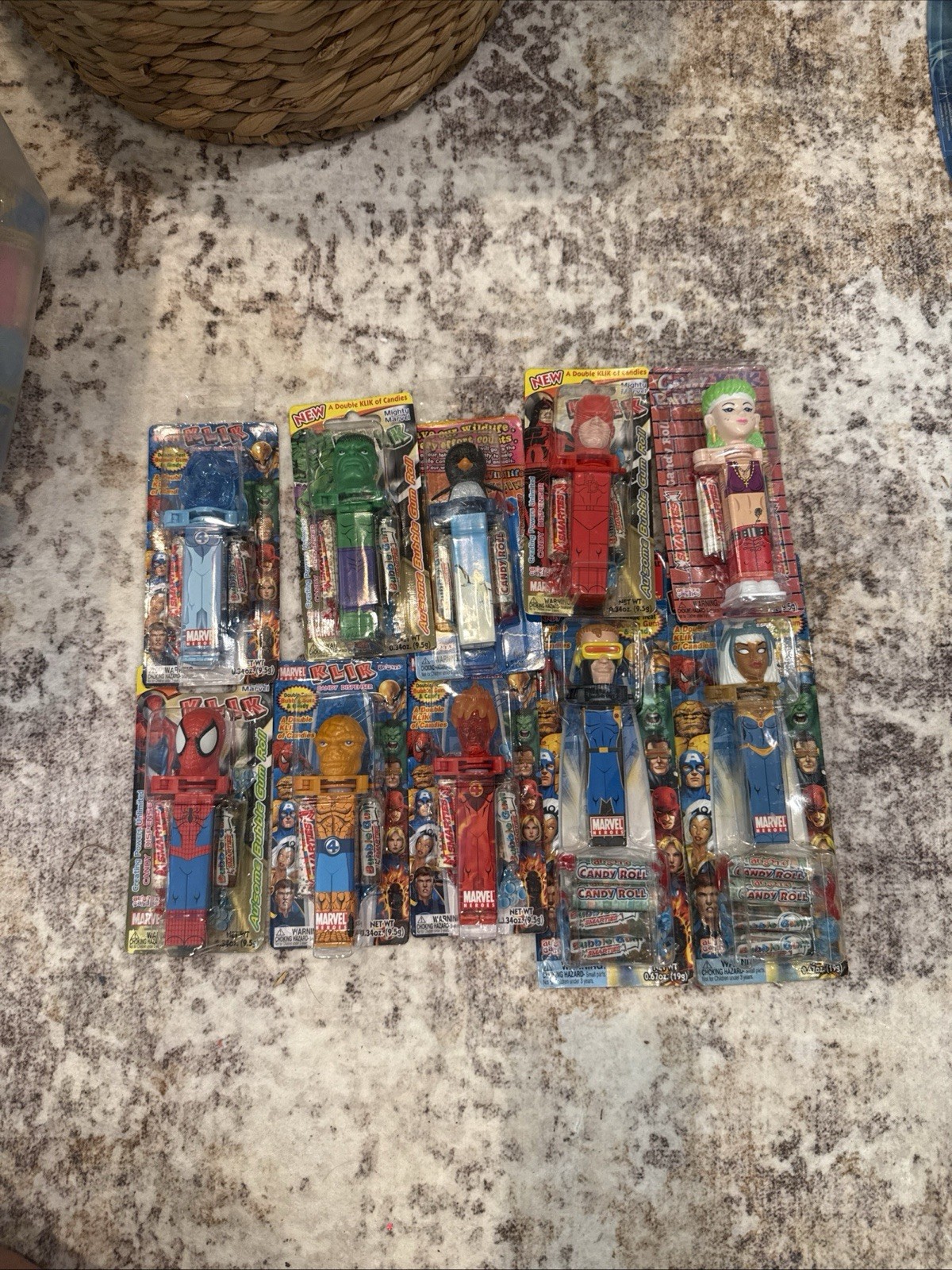 2003 VTG Mighty Marvel KLIK of Candies Lot Of 10 NIB
