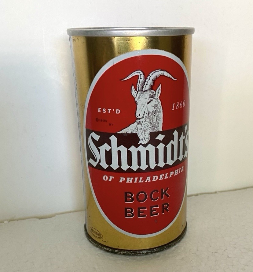 SCHMIDT’S OF PHILADELPHIA BOCK BEER, 12oz Zip Top. SCHMIDT’S OF PHILADELPHIA BOCK BEER, 12oz Zip Top.