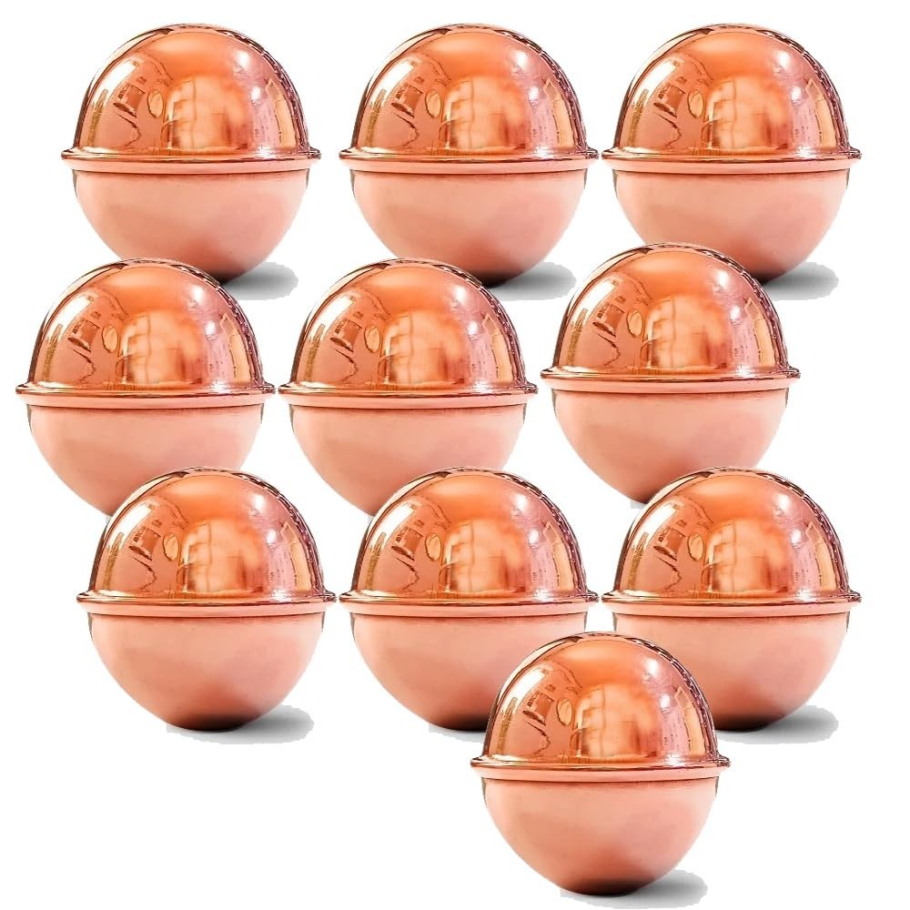 Pure Copper Water Charger Balls 40mm Pack of 10 Reusable Ayurvedic Infusion
