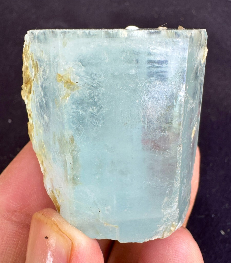 “Hexagonal Aquamarine Crystal w/ Mica – 76.6g | Natural Specimen | 40×28×27mm”