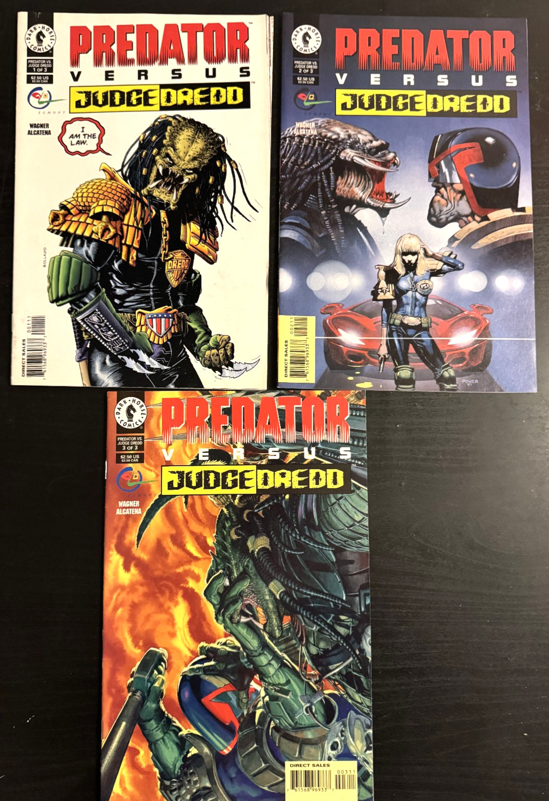 Predator vs Judge Dredd #1-3 (1997) Full Series Dark Horse Comics Low Print Predator vs Judge Dredd #1-3 (1997) Full Series Dark Horse Comics Low Print