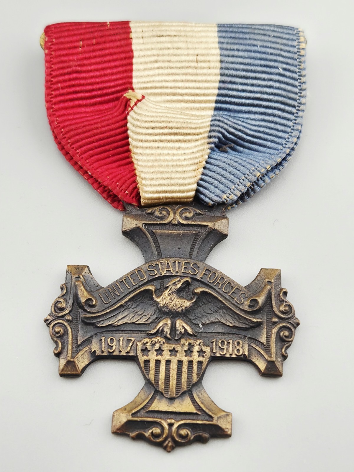 WWI Bethlehem Pennsylvania United States Forces Service Cross Medal 1917-1918WWI