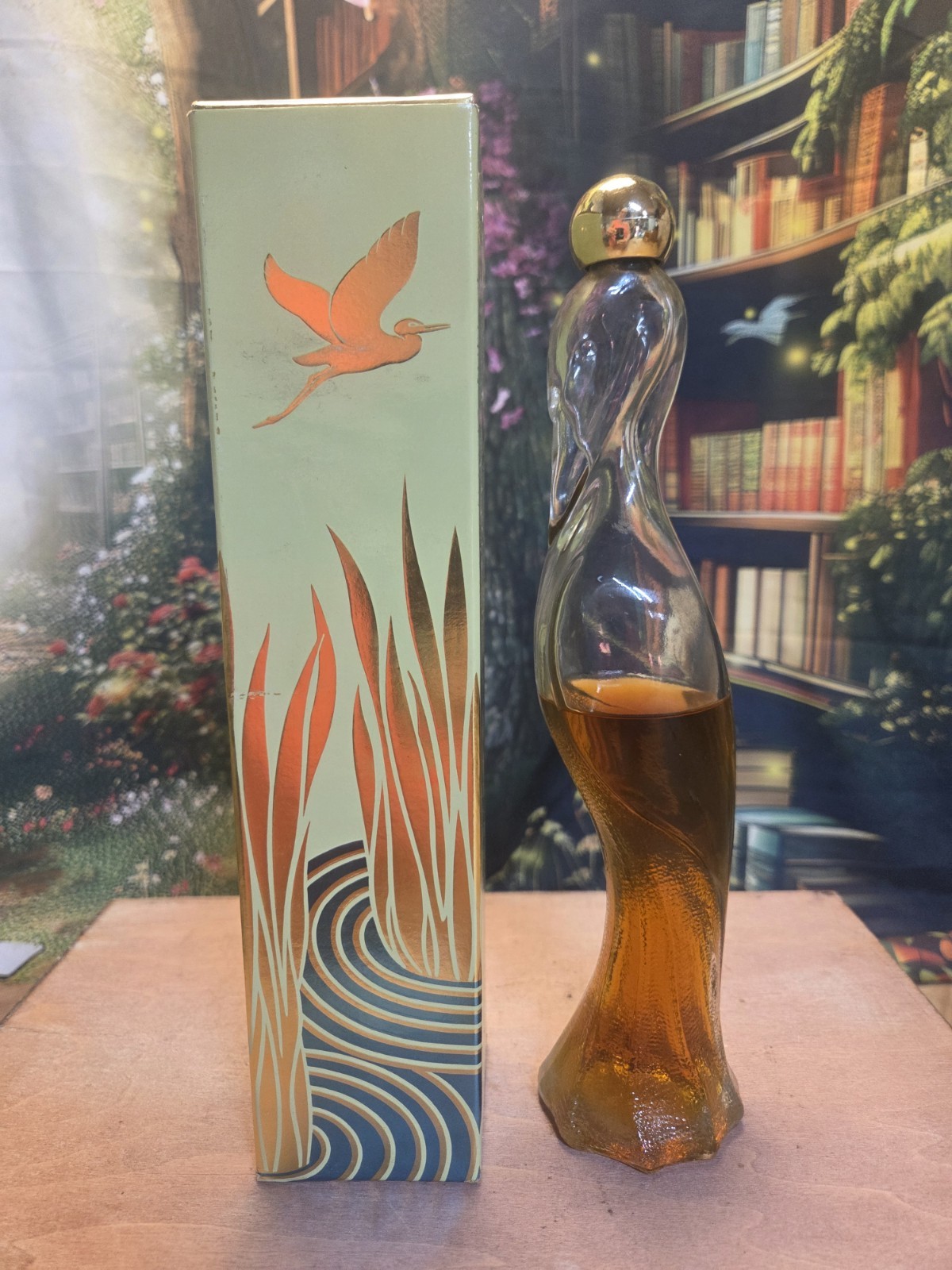 Vintage Avon Flamingo Bird Of Paradise Cologne 5 Ounces Decanter Original Box