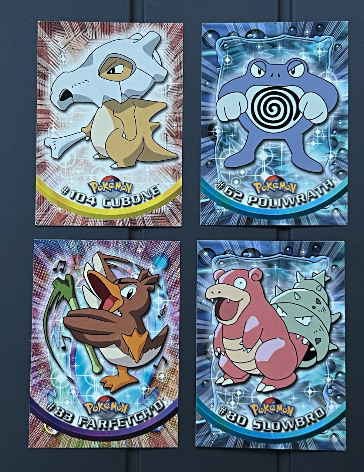 Topps 1999 Pokémon TV Animation Edition 4-Card Lot ~#104, #62, #83, #80~All LP~