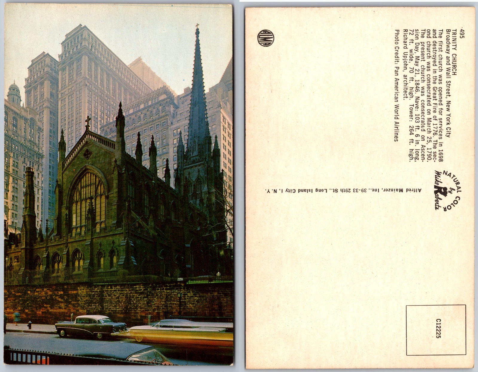 Trinity Church New York City NY Postcard