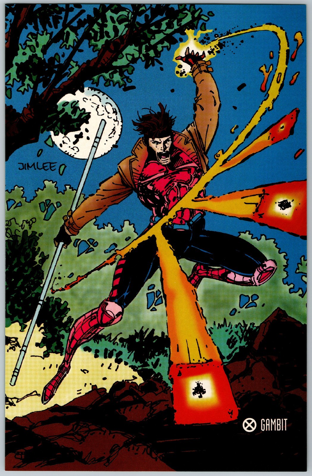 Gambit Roma Uncanny X-Men Trading Cards Comic Poster Art Pin-Up Original Jim Lee