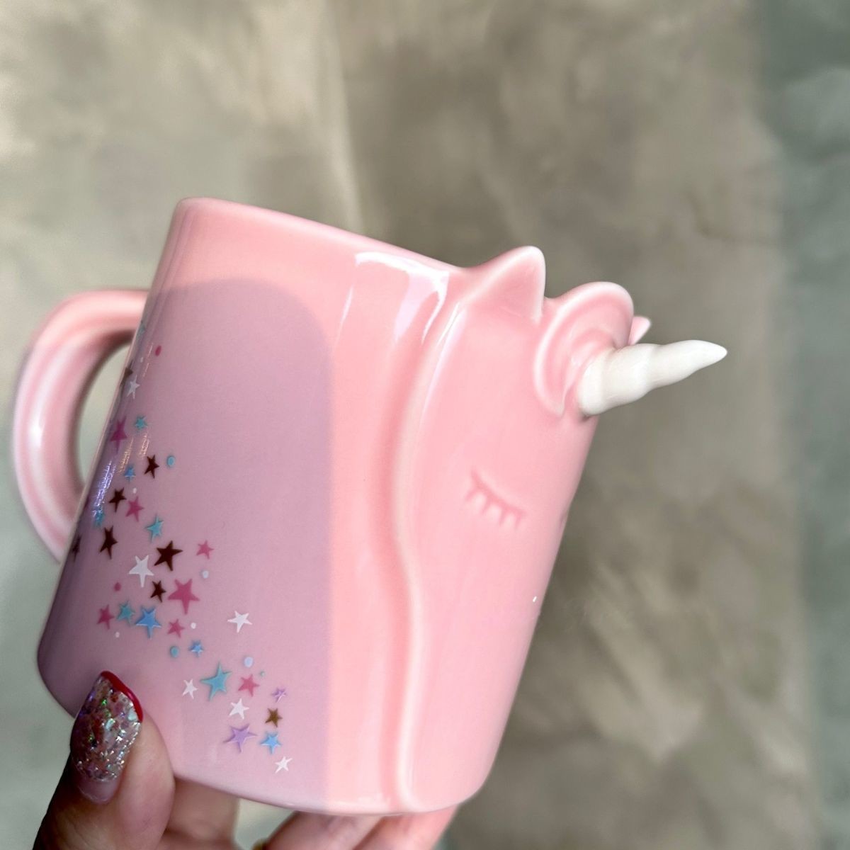 Starbucks Pink Unicorn 3D Ceramic Mug with Star Patterns Collectible Coffee Cup Starbucks Pink Unicorn 3D Ceramic Mug with Star Patterns Collectible Coffee Cup