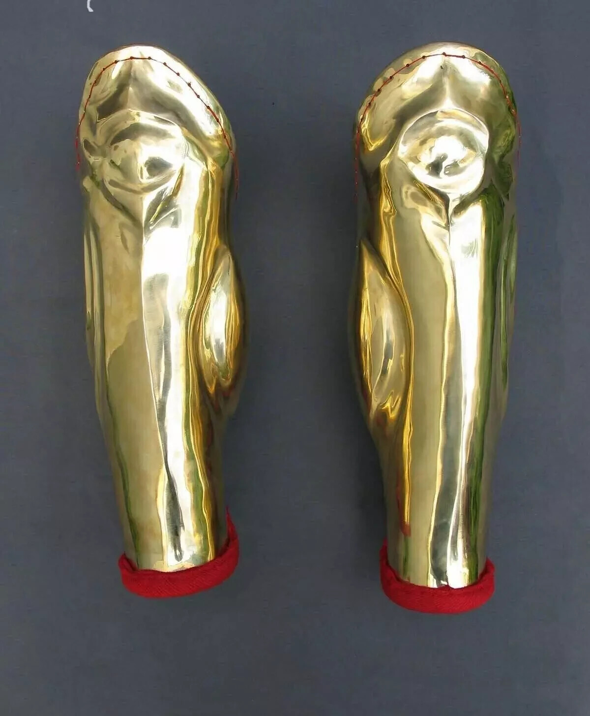 Anatomical New Brass Christmas Greek Pair Of Leg greaves SCA advanced Anatomical New Brass Christmas Greek Pair Of Leg greaves SCA advanced