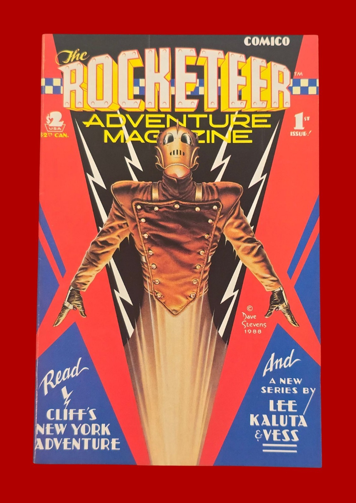 The Rocketeer Adventure Magazine #1 1988 Comico Dave Stevens Copper Age