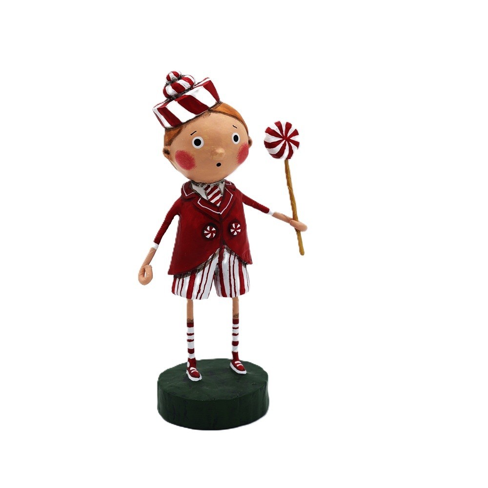 Lori Mitchell 18028 Peppermint Pete Boy Christmas Figurine 6