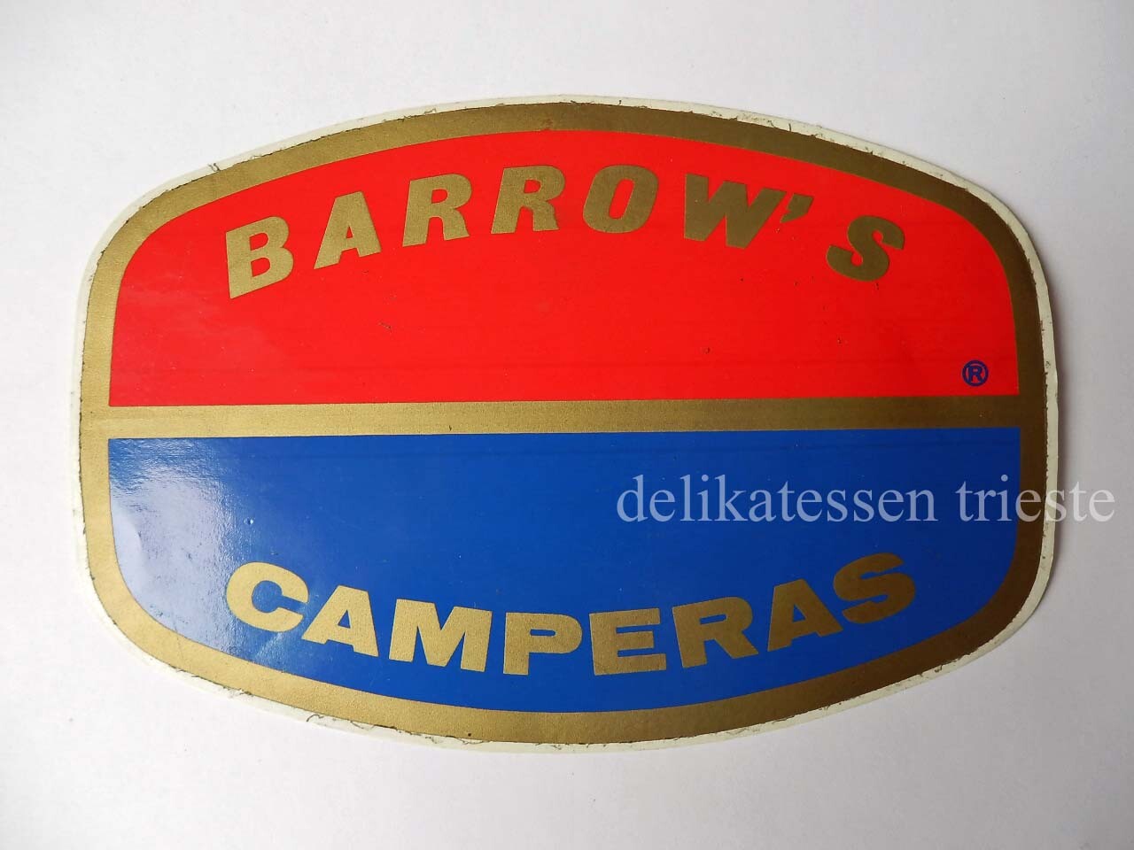 Original Vintage BARROW\'S CAMPERAS STICKER DECAL 