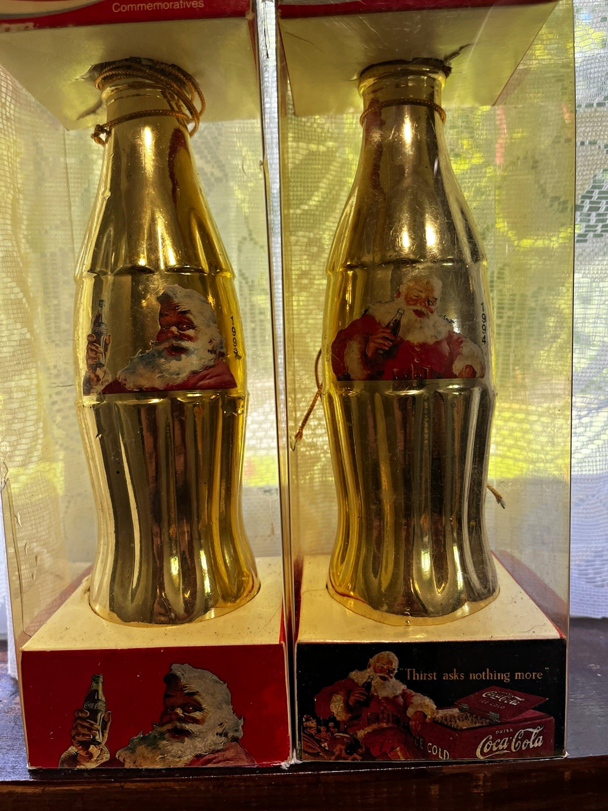 Coca-Cola Commemorative Set of 2.  Gold and Silver plated.