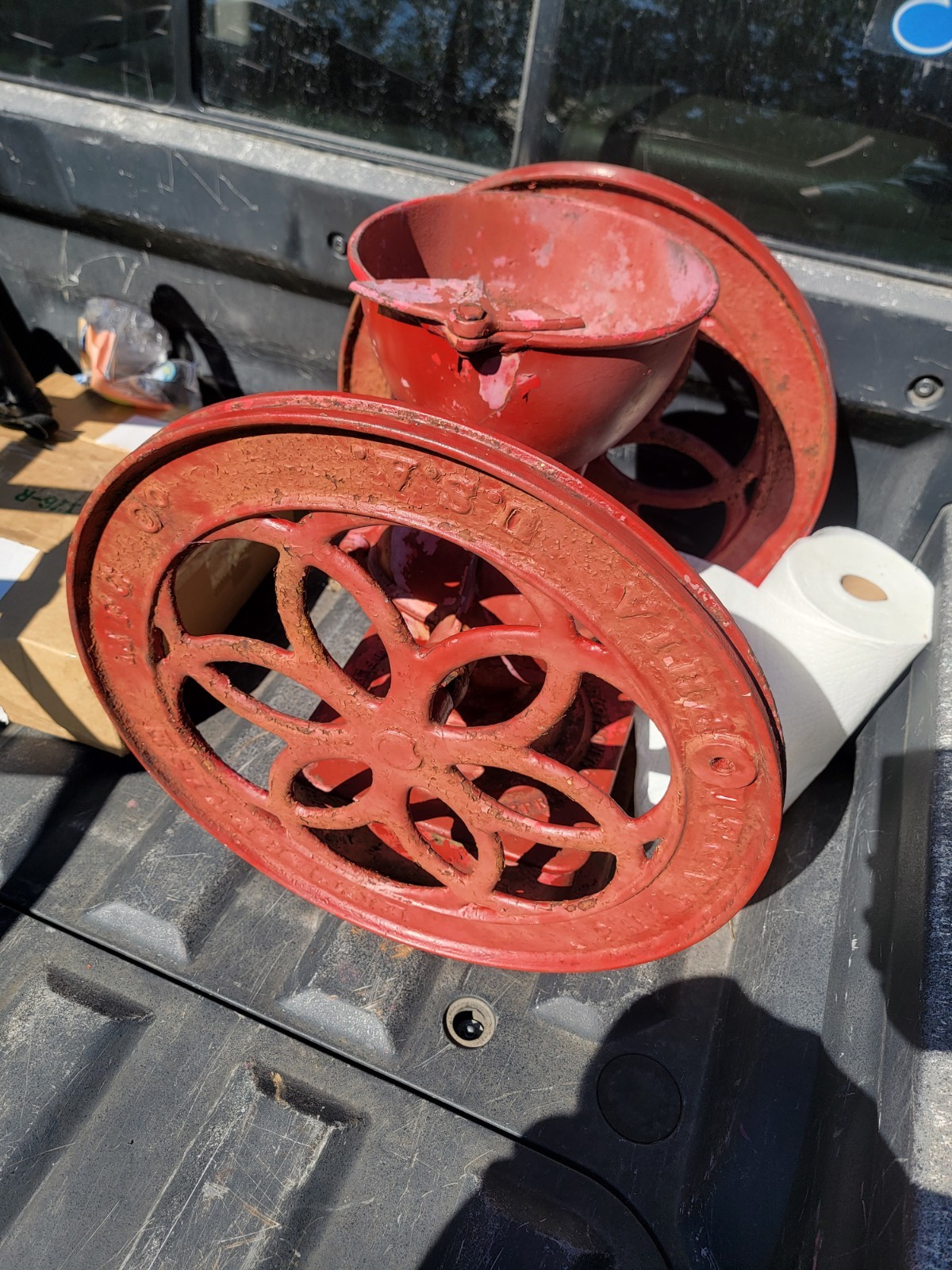 Enterprise MFG Co Double Wheel Coffee Grinder Antique Cast Iron, Philadelphia