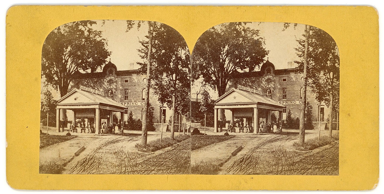 NEW YORK STEREOVIEW - Saratoga - Saratoga Star Spring - 1870s