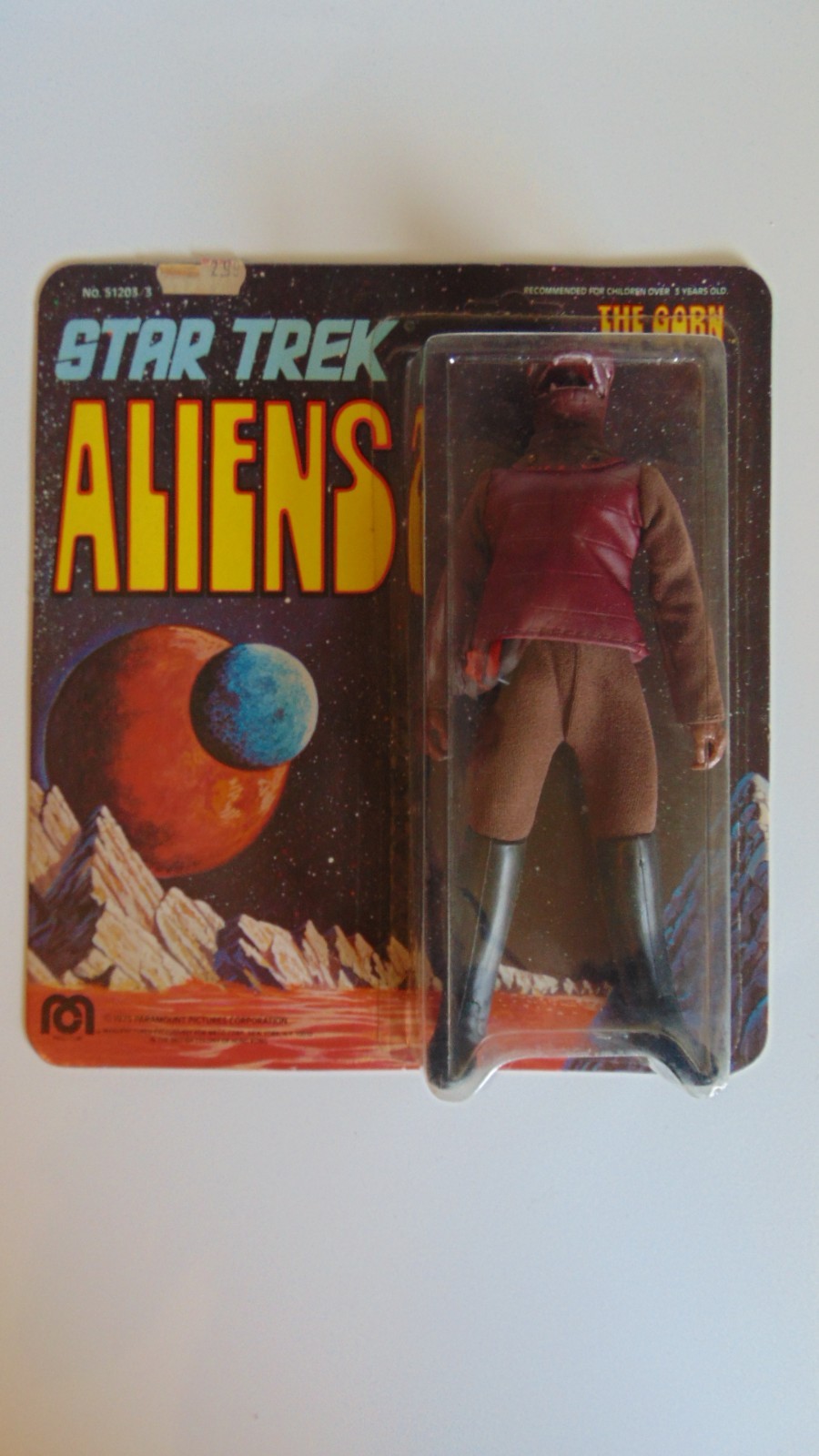 Star Trek Vintage Mego Gorn figure MOC