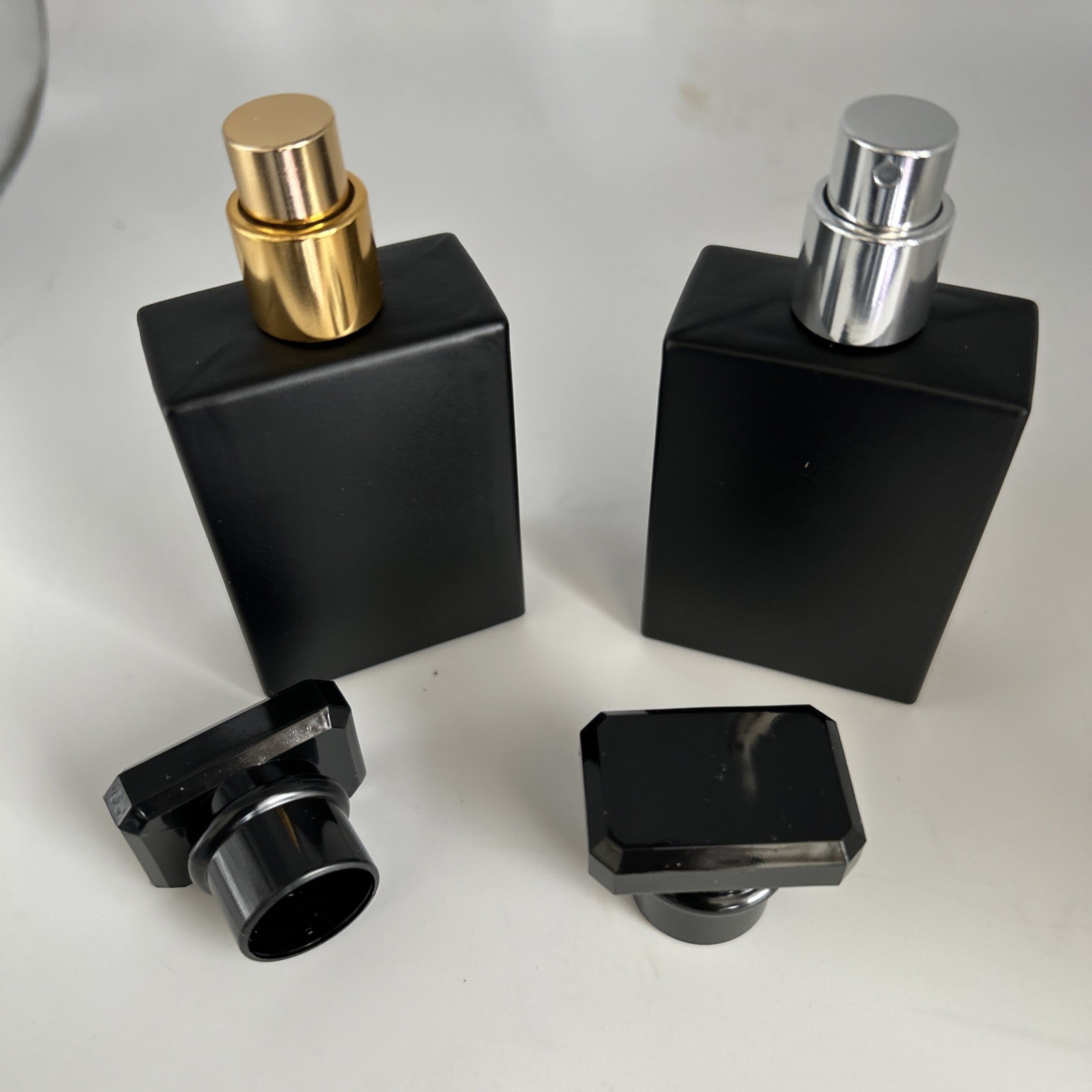 2Pc Empty Refillable Glass Perfume Spray Bottle Atomizer, Fit for Perfume