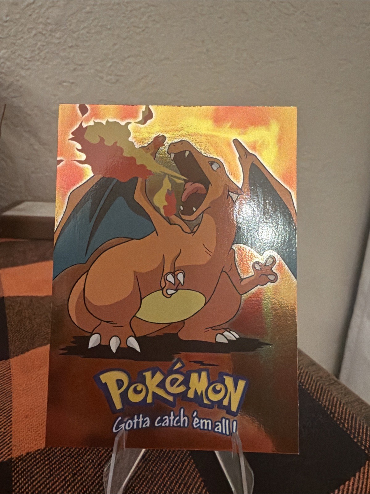 1999 Topps Pokémon Charizard #06 Stage 3 E6 of 12 Foil Vintage Card