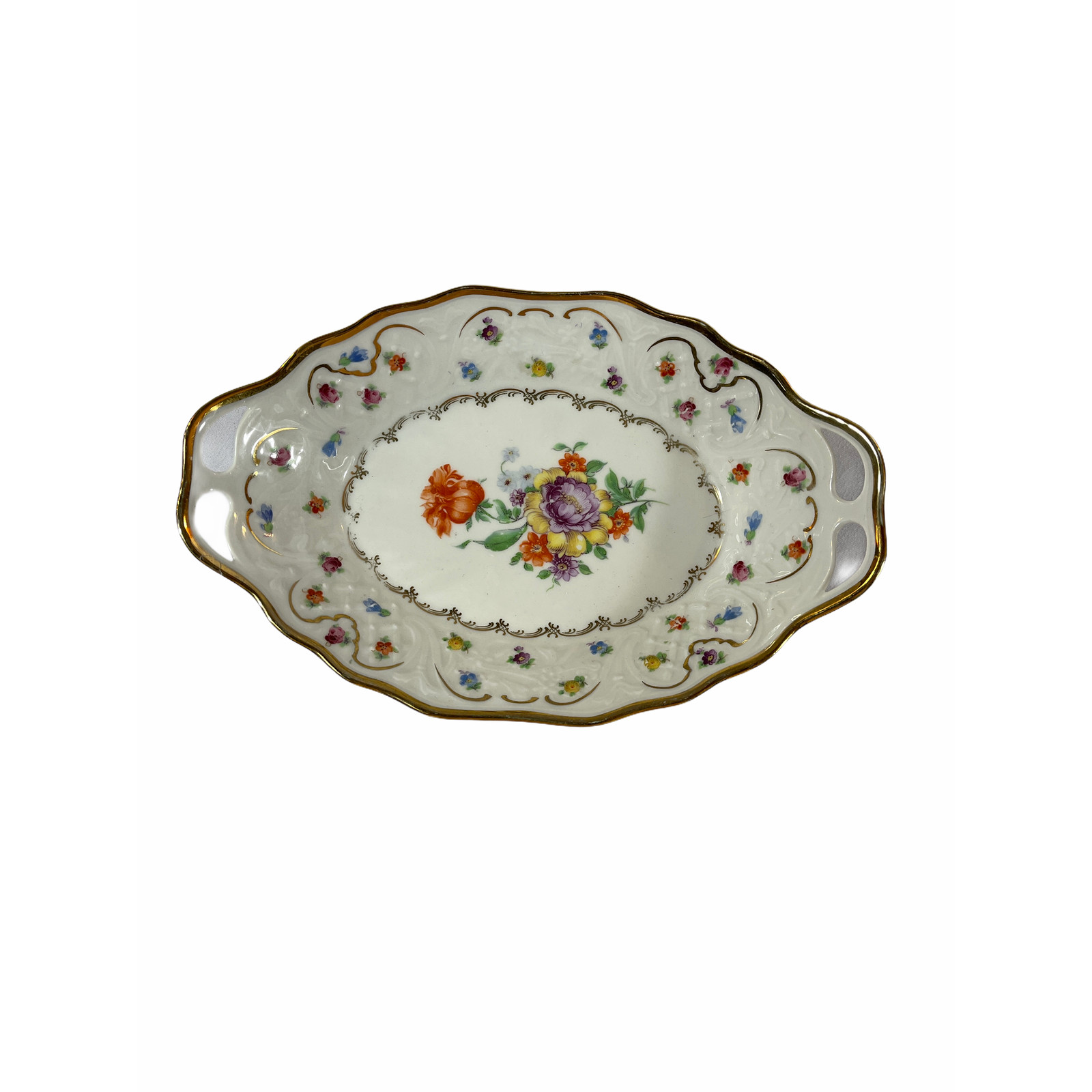Germany US Zone Schumann Bavaria Floral Plate Germany US Zone Schumann Bavaria Floral Plate