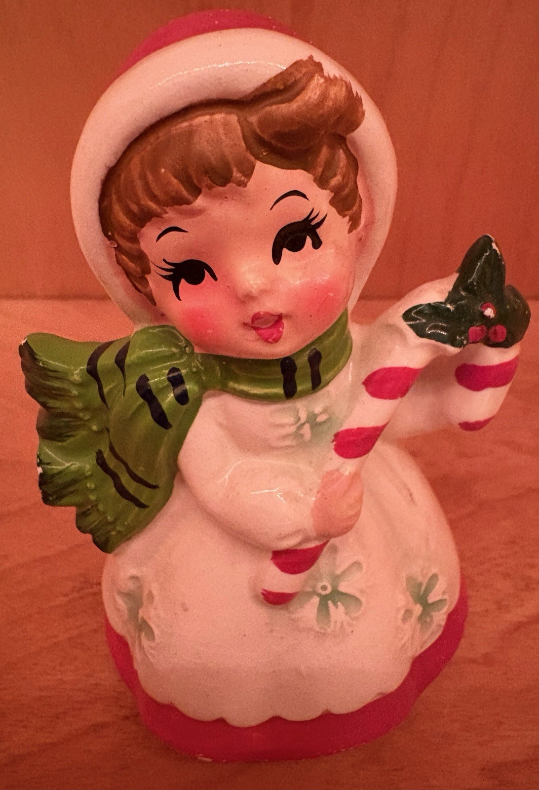 Vintage Lefton Christmas Candy Candy Girl Made In Japan 7698