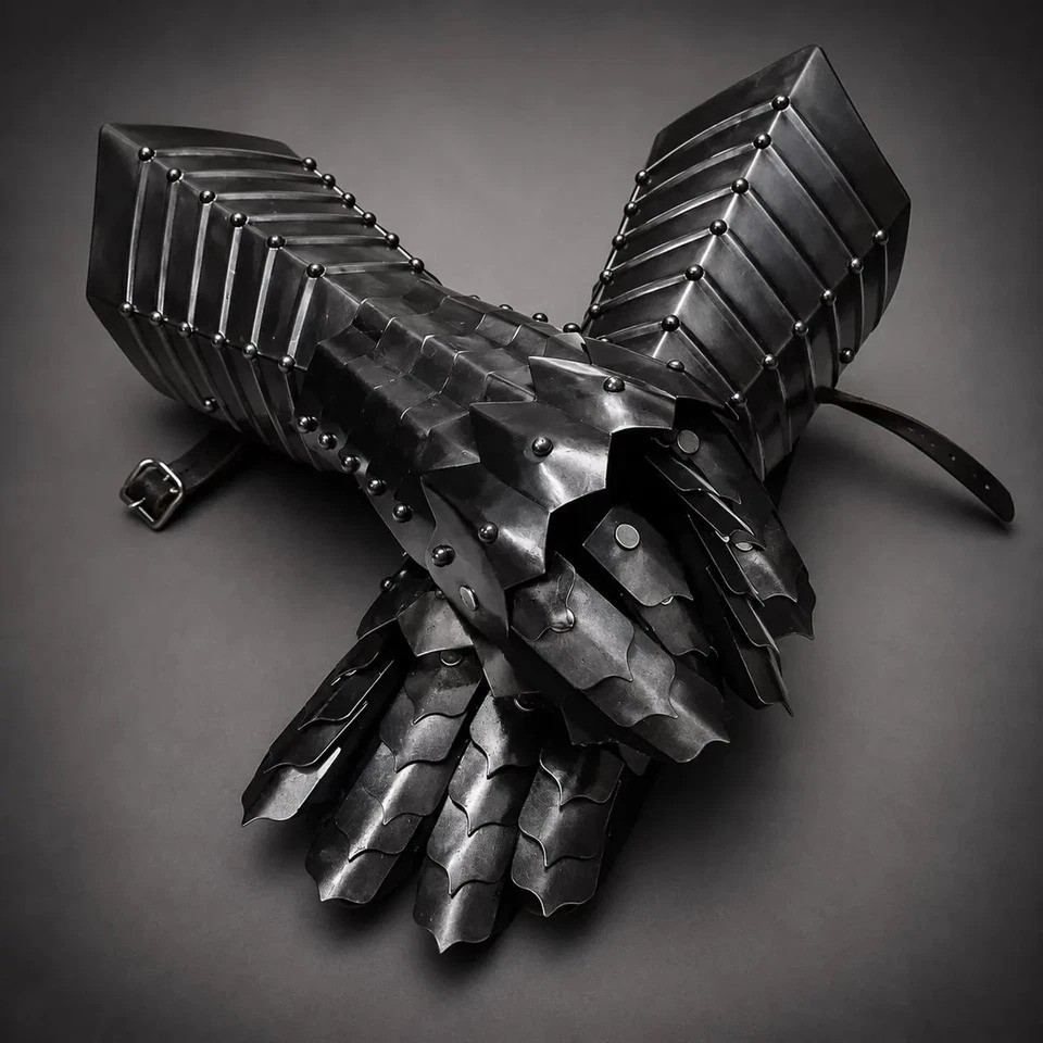Handmade Spiked Medieval Gauntlets Gothic Knight Armor Gloves LARP Cosplay Handmade Spiked Medieval Gauntlets Gothic Knight Armor Gloves LARP Cosplay