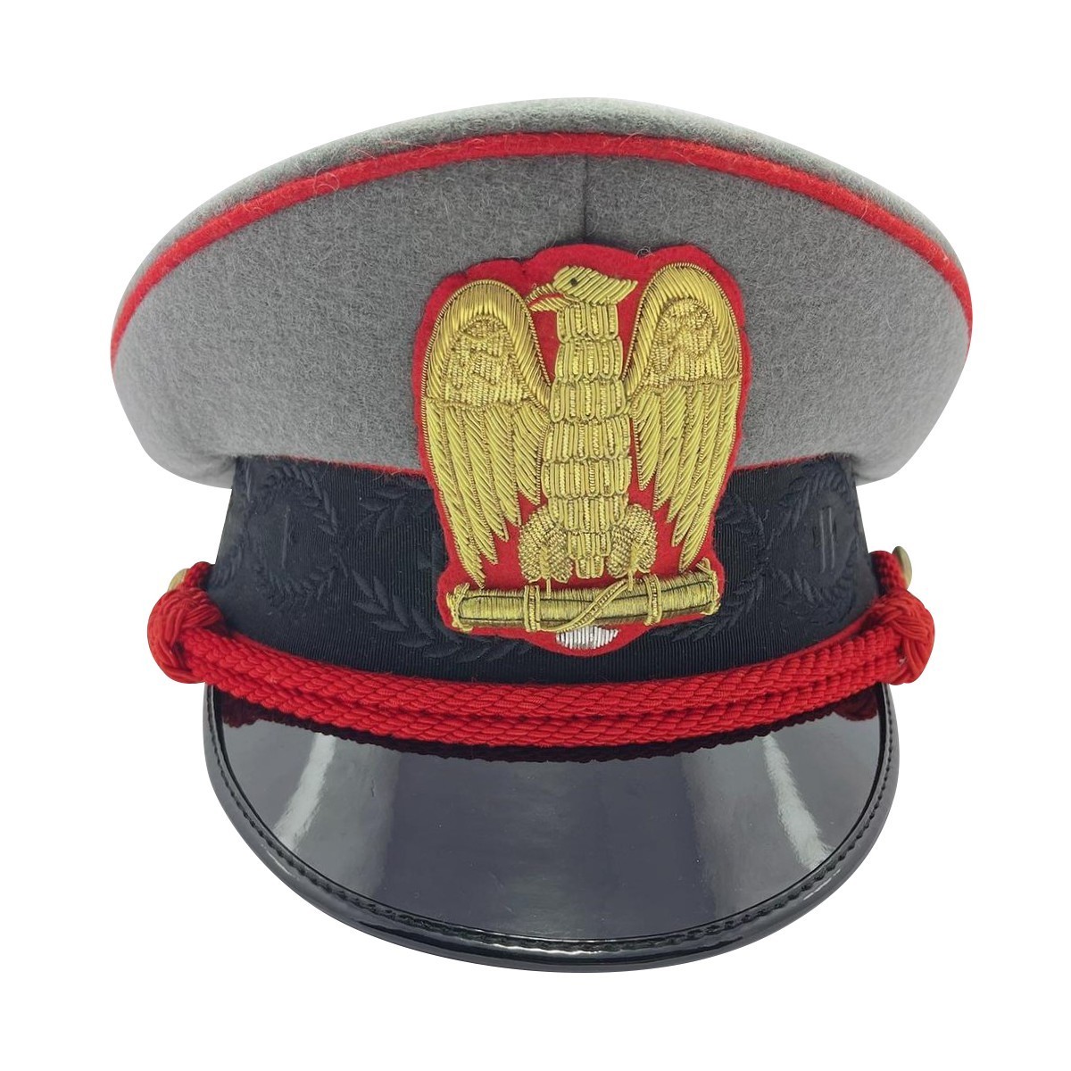 WW2 Italian Duce of Fascism Fascist Military General Officers Visor Cap Repro