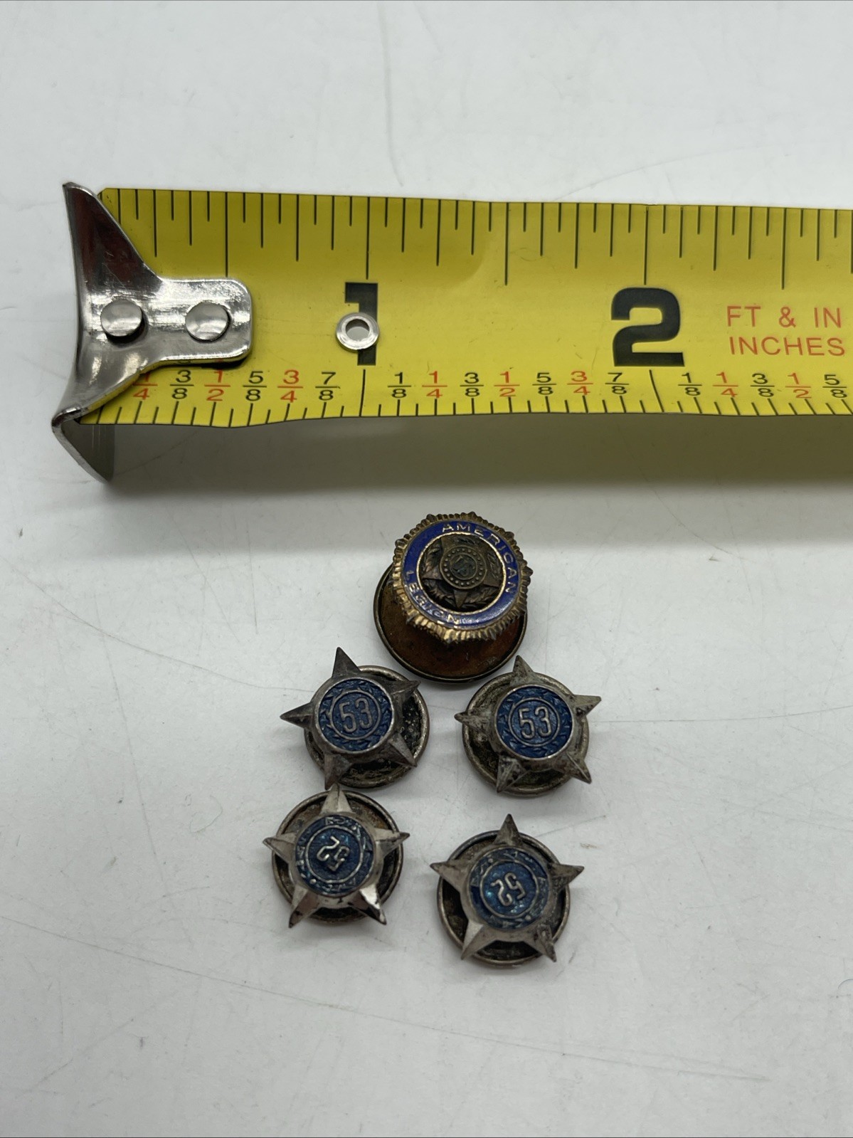 Vintage American Legion Pin Lot Of 5 1952 1953 Lapel Pin U.S. Star Screw Back Vintage American Legion Pin Lot Of 5 1952 1953 Lapel Pin U.S. Star Screw Back