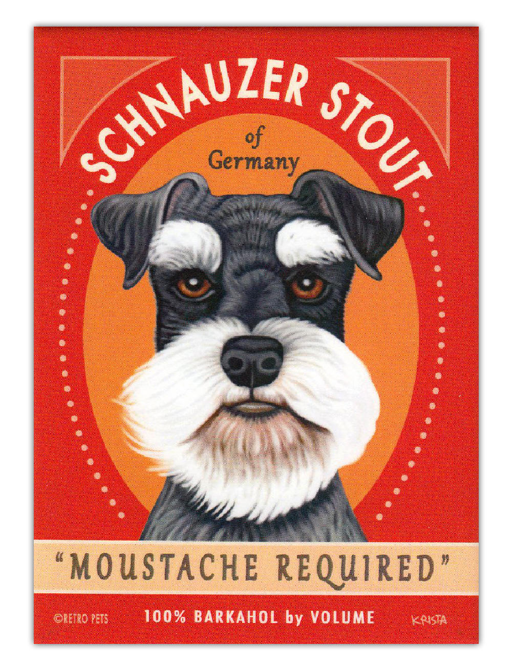 Retro Dogs Refrigerator Magnets - Schnauzer Stout - Vintage Advertising Art Retro Dogs Refrigerator Magnets - Schnauzer Stout - Vintage Advertising Art