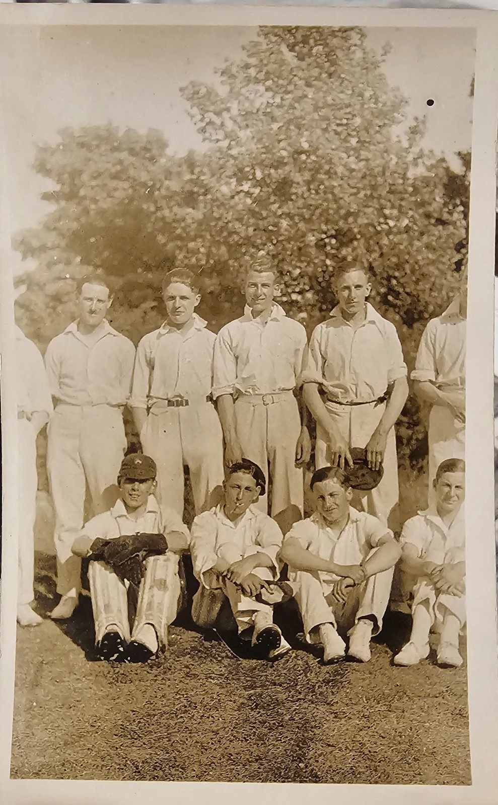  Rare vintage 1920s  cricket photo Brislington A Eleven Bristol 10cm x 6.5cm