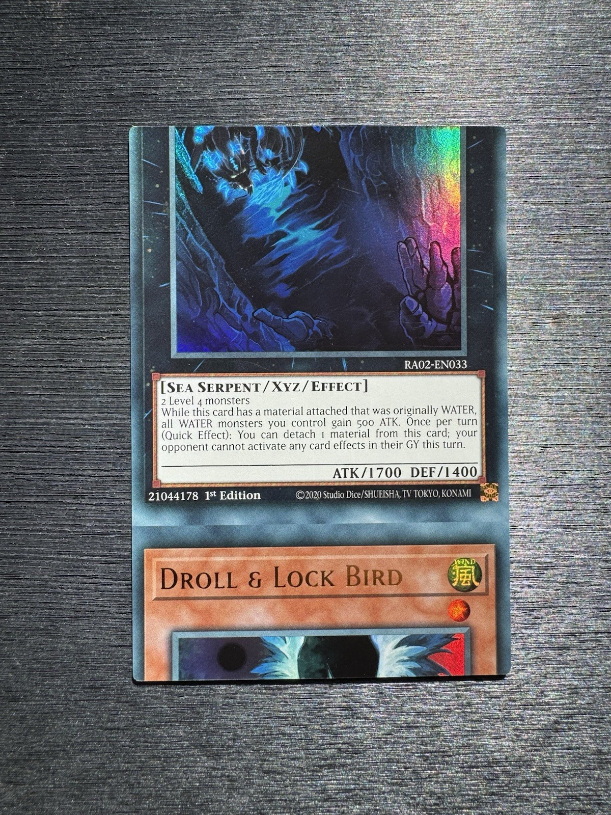 YuGiOh Abyss Dweller RA02 - Error Misprint Miscut 1st Edition Near Mint YuGiOh Abyss Dweller RA02 - Error Misprint Miscut 1st Edition Near Mint