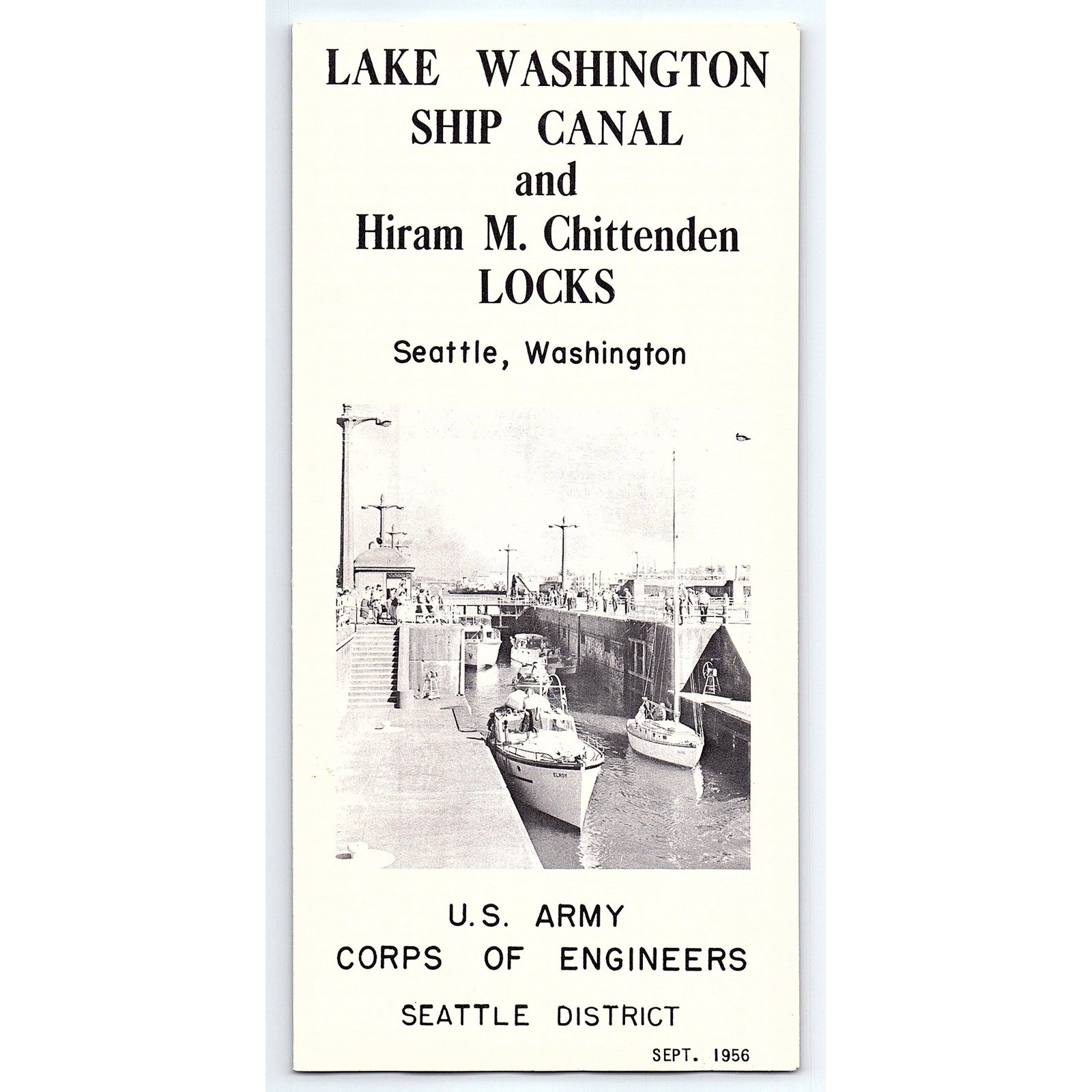 Vtg 1956 Lake Washington Ship Canal Hiram M Chittenden Locks Seattle Brochure Vtg 1956 Lake Washington Ship Canal Hiram M Chittenden Locks Seattle Brochure