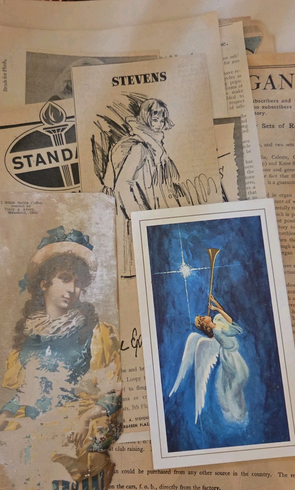 150+ Pieces Old EPHEMERA Junk Journal Artist Corresp Sketches Photos Pages Music
