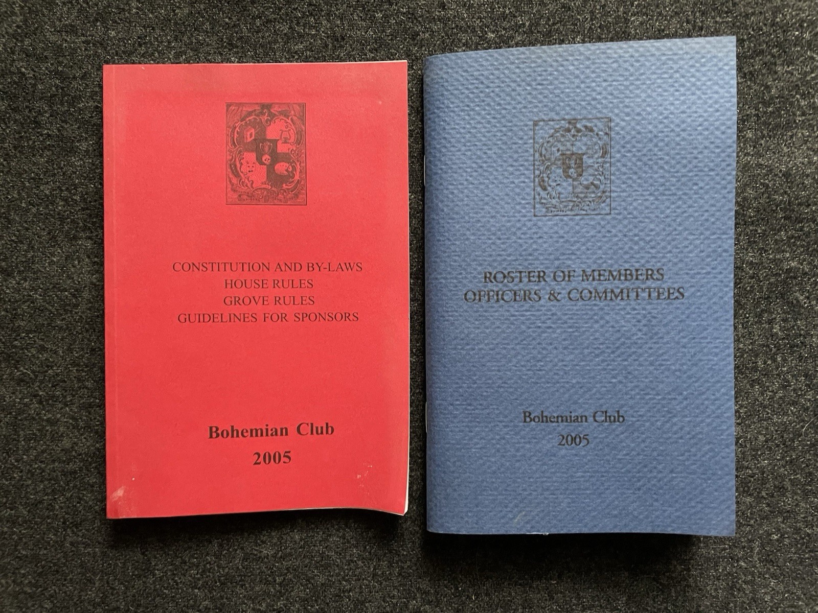 2006 Bohemian Grove (2) Club Members Roster By-Laws Rules San Francisco