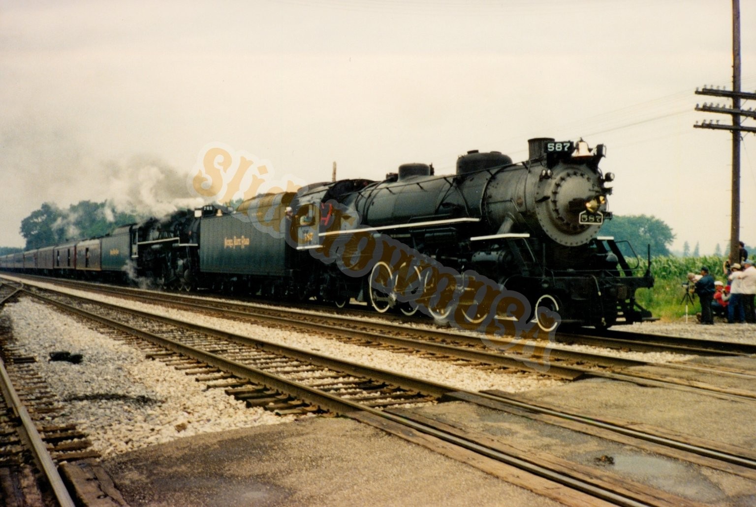 NKP 587 + 765 Doublehead Steam Locomotive Photo Argos IN Railroadiana NKP 587 + 765 Doublehead Steam Locomotive Photo Argos IN Railroadiana