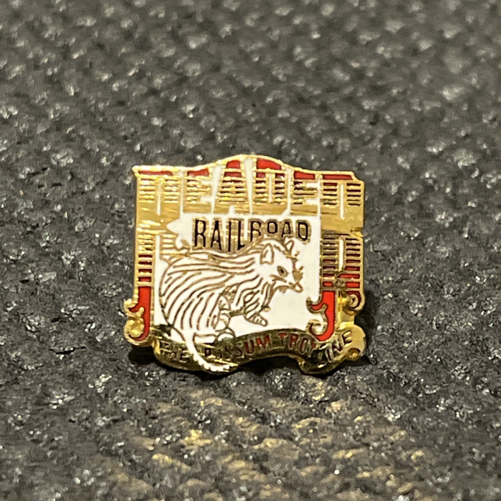 Reader Railroad Possum Trot Line Lapel Hat Pin Arkansas Short Line Steam P8121