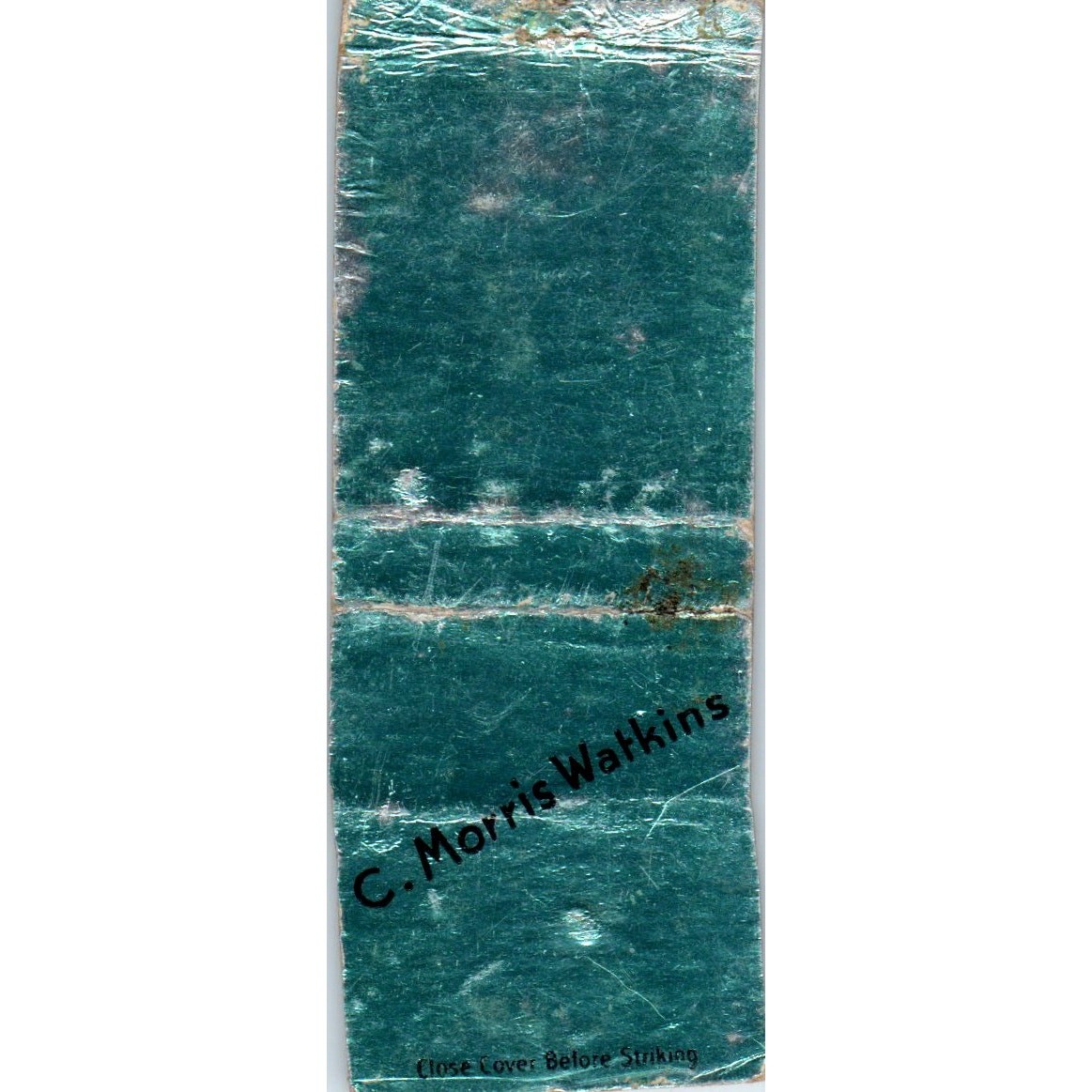 C. Morris Watkins Pharmacist Kansas City MO Advertising Matchbook Cover MM8-6