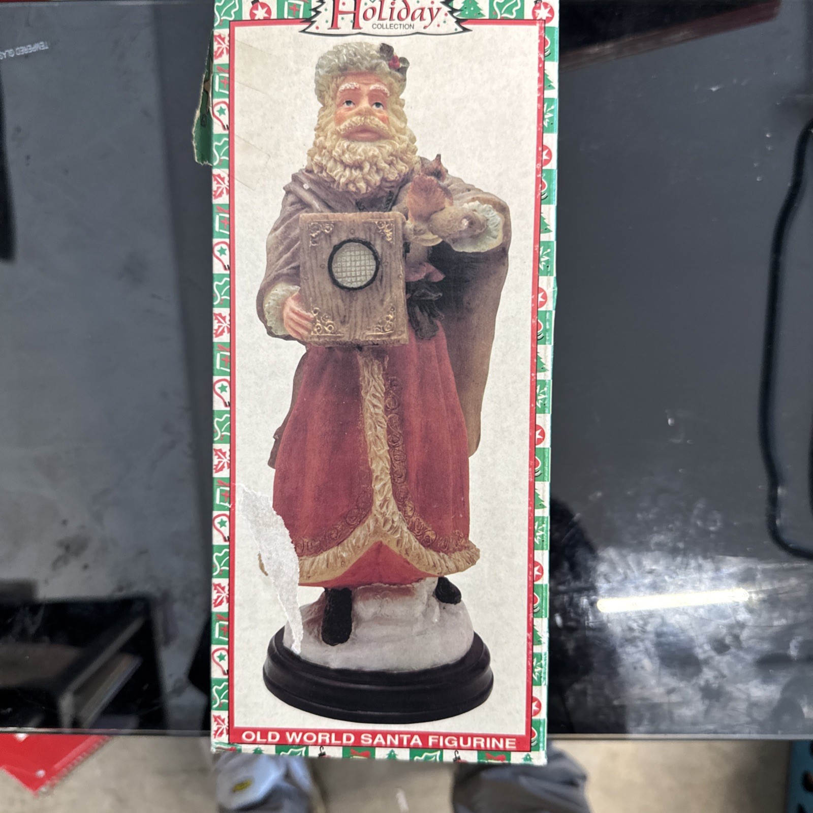 VTG Santa Claus Figurine World Bazaars   Christmas Decoration 9.5x3.5\