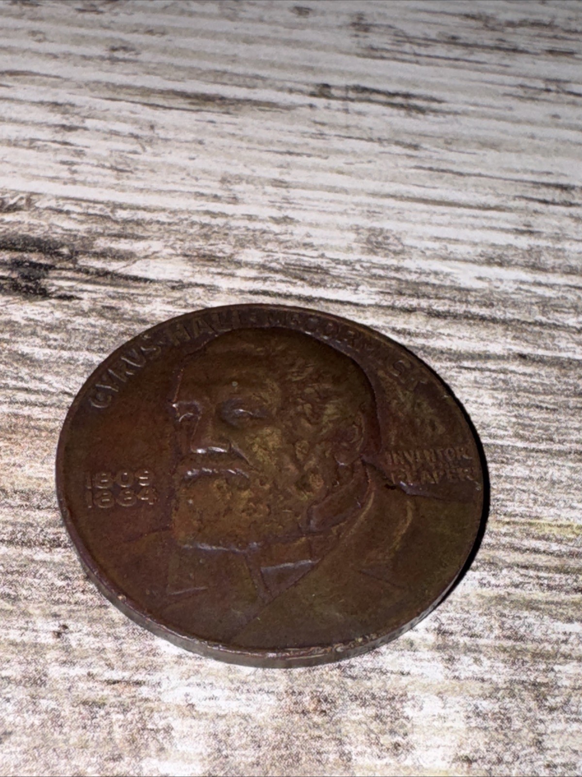 1931 CYRUS MCCORMICK COIN Centennial of the Reaper, International Harvester
