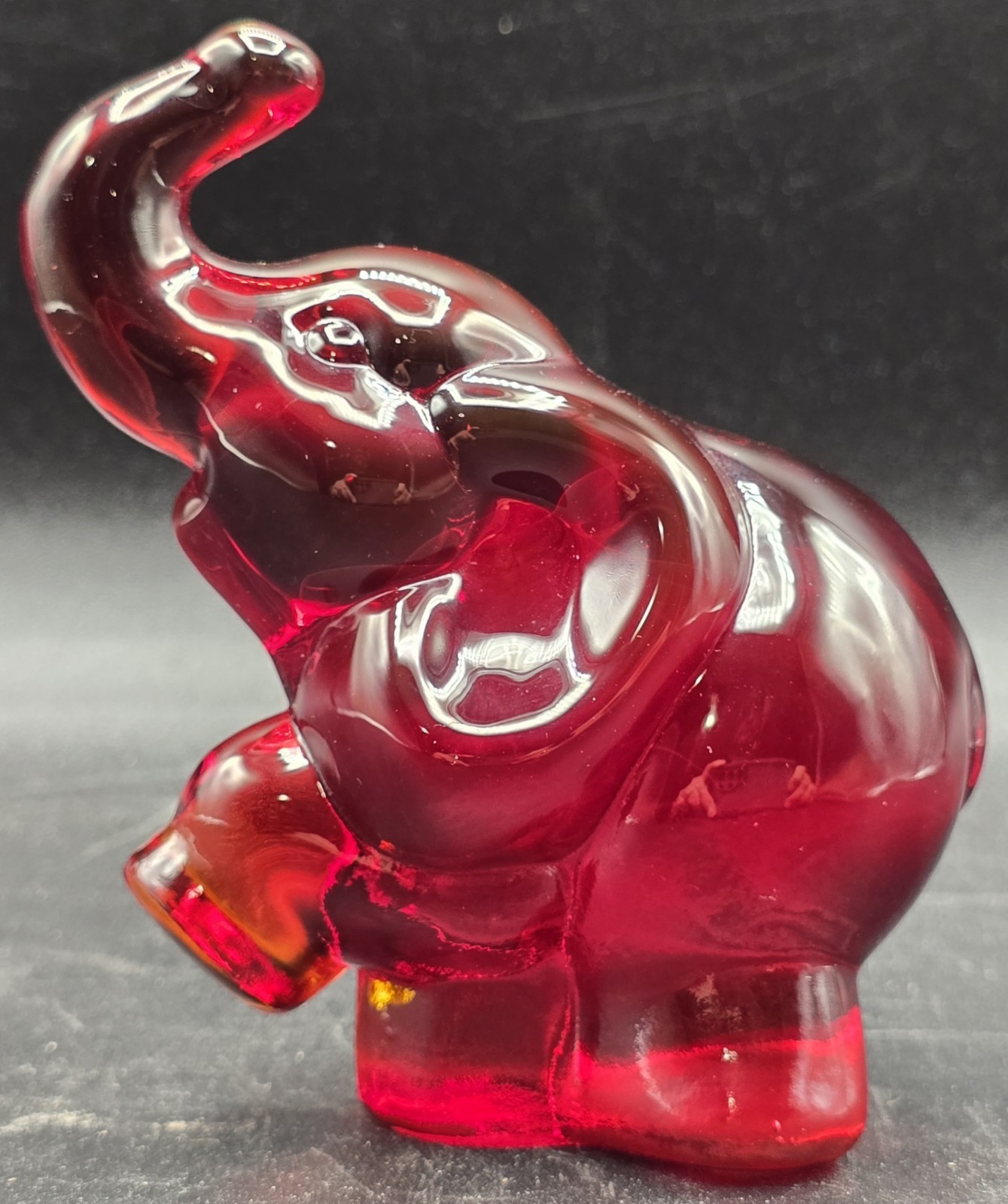 Vintage Fenton Hand Blown Glass Ruby Red Elephant Figurine Republican Party GOP Vintage Fenton Hand Blown Glass Ruby Red Elephant Figurine Republican Party GOP