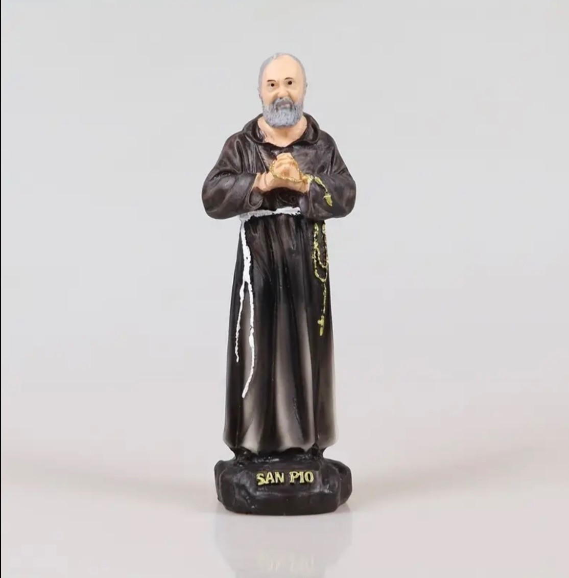 Saint St. Padre Pio Statue Resin 6.3” H Padre Pio Pietrelcina Figurine Statue